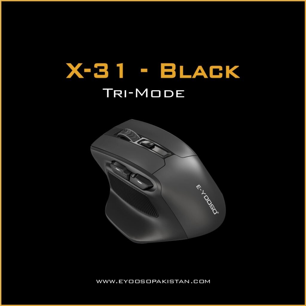 E-Yooso X-31 Dual Mode Wireless Gaming Mouse - Black