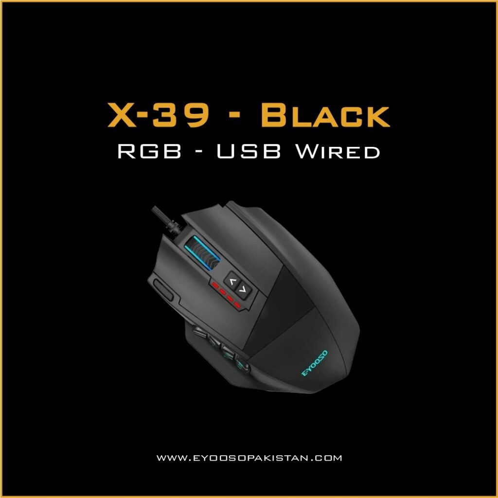 E-Yooso X-39 Gaming Wired Mouse - Black