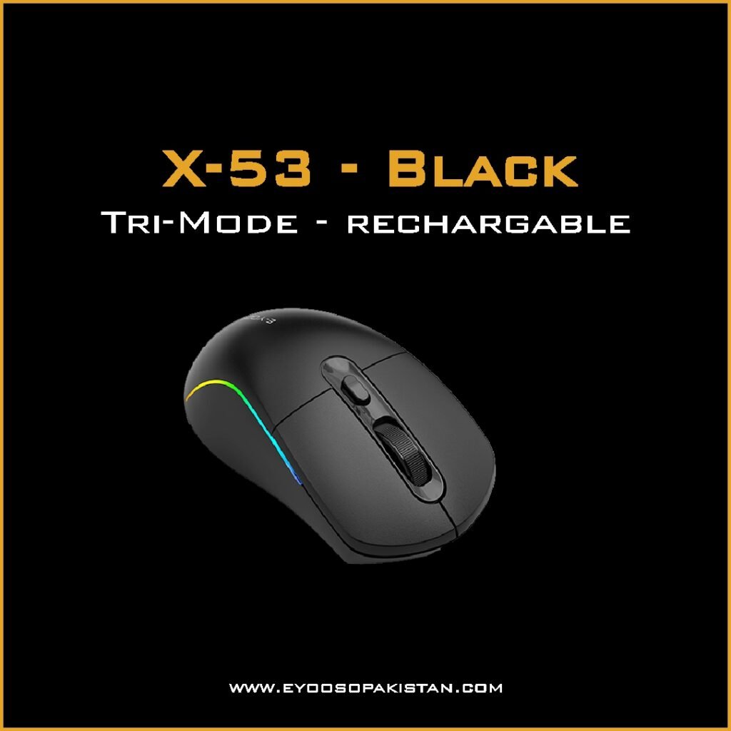 E-Yooso X-53 Tri-Mode Gaming Mouse - Black